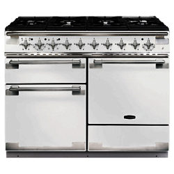 Rangemaster Elise 110 Dual Fuel Range Cooker White